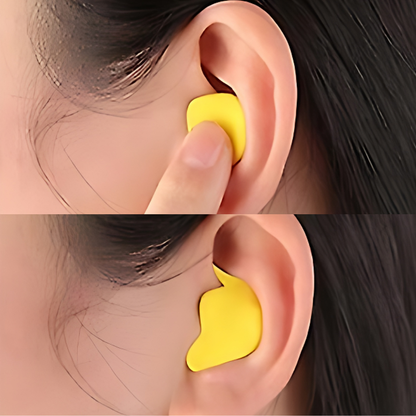Noise Cancelling Earplugs Soft Moldable Silicone Ear Plugs for Sleeping Swimming Travel Sound Reduction