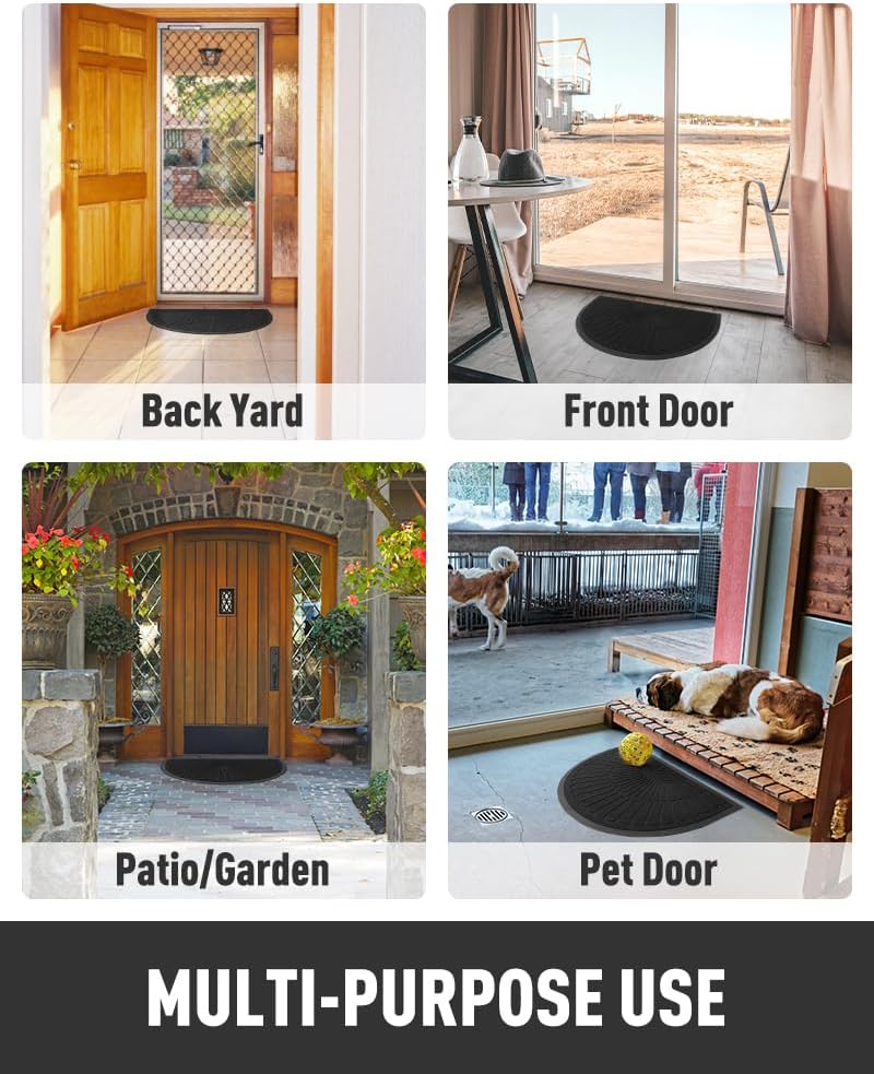 Non Slip Indoor Outdoor Door Mat Heavy Duty Dirt Trapping Entry Floor Rug