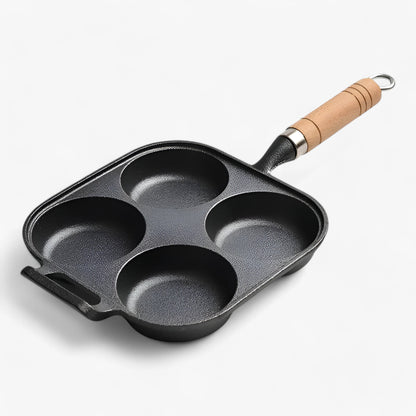 Nonstick Breakfast Pan with Multi Section Egg Pancake Frying Pan and Non Slip Handle