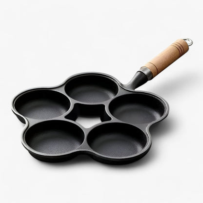 Nonstick Breakfast Pan with Multi Section Egg Pancake Frying Pan and Non Slip Handle