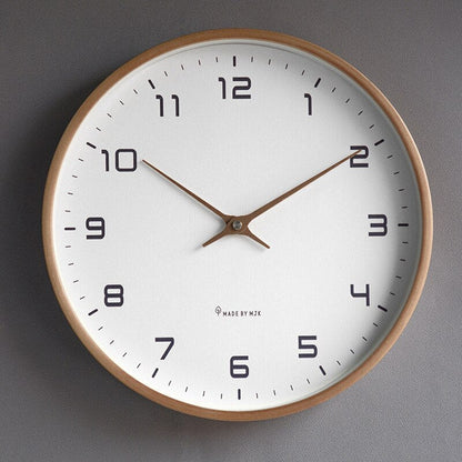 Nordic Minimalist Wooden Wall Clock Silent Scandinavian Home Decor