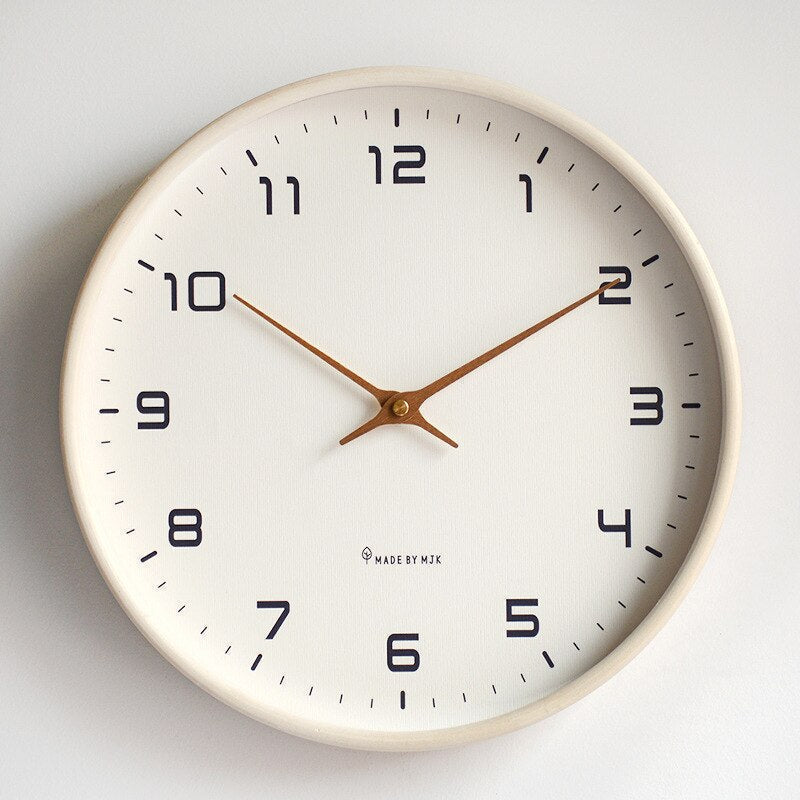 Nordic Minimalist Wooden Wall Clock Silent Scandinavian Home Decor
