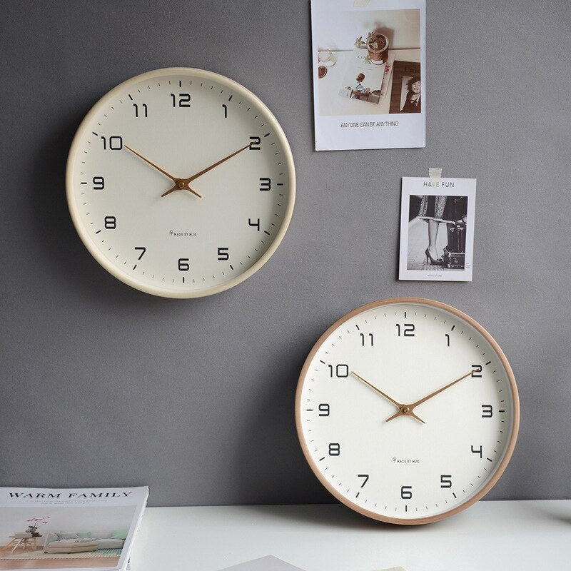 Nordic Minimalist Wooden Wall Clock Silent Scandinavian Home Decor