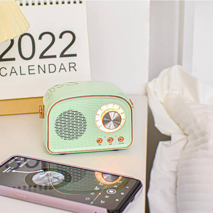 Nostalgix Retro Radio Bluetooth Speaker Vintage Design Wireless Sound System