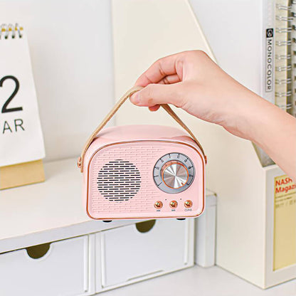 Nostalgix Retro Radio Bluetooth Speaker Vintage Design Wireless Sound System