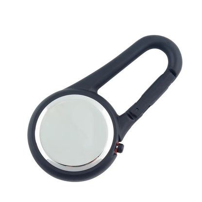 Outdoor Clip Watch Round Dial Carabiner Hook Portable Pocket Timepiece