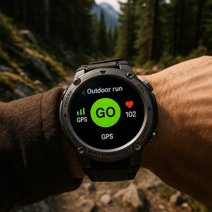 Outdoor GPS Hiking Smartwatch with Emergency SOS and Advanced Activity Tracking