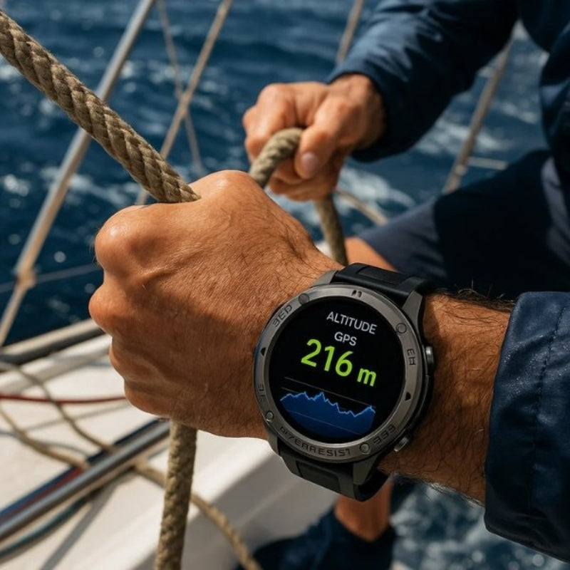 Outdoor GPS Hiking Smartwatch with Emergency SOS and Advanced Activity Tracking