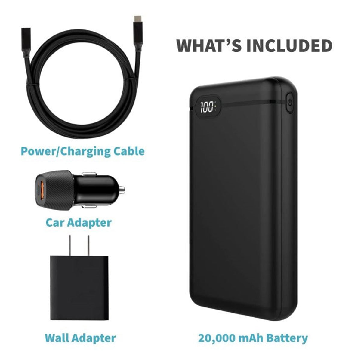 Udendørs opvarmet tæppe med batteristrøm, USB-powerbank, tre varmezoner, fleece og bærbart camping- og tailgate-omslag
