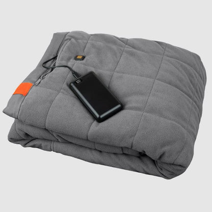Udendørs opvarmet tæppe med batteristrøm, USB-powerbank, tre varmezoner, fleece og bærbart camping- og tailgate-omslag