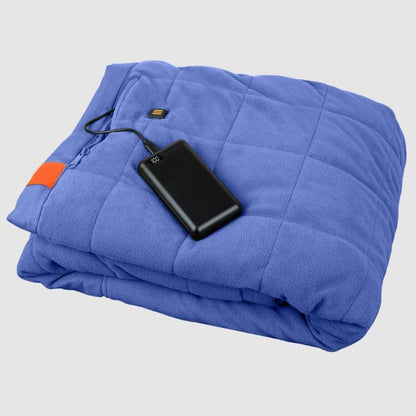Udendørs opvarmet tæppe med batteristrøm, USB-powerbank, tre varmezoner, fleece og bærbart camping- og tailgate-omslag