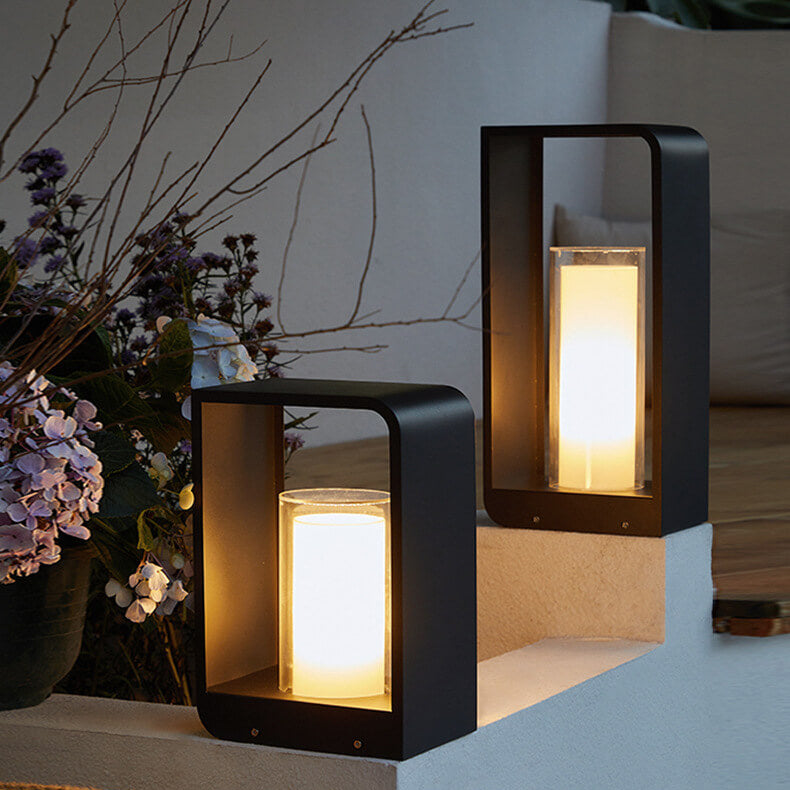 Outdoor LED Square Light Modern Patio Garden Pathway Fixture