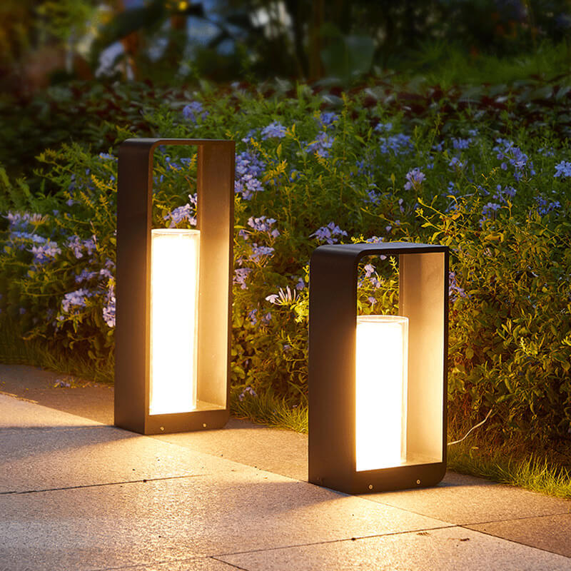 Outdoor LED Square Light Modern Patio Garden Pathway Fixture