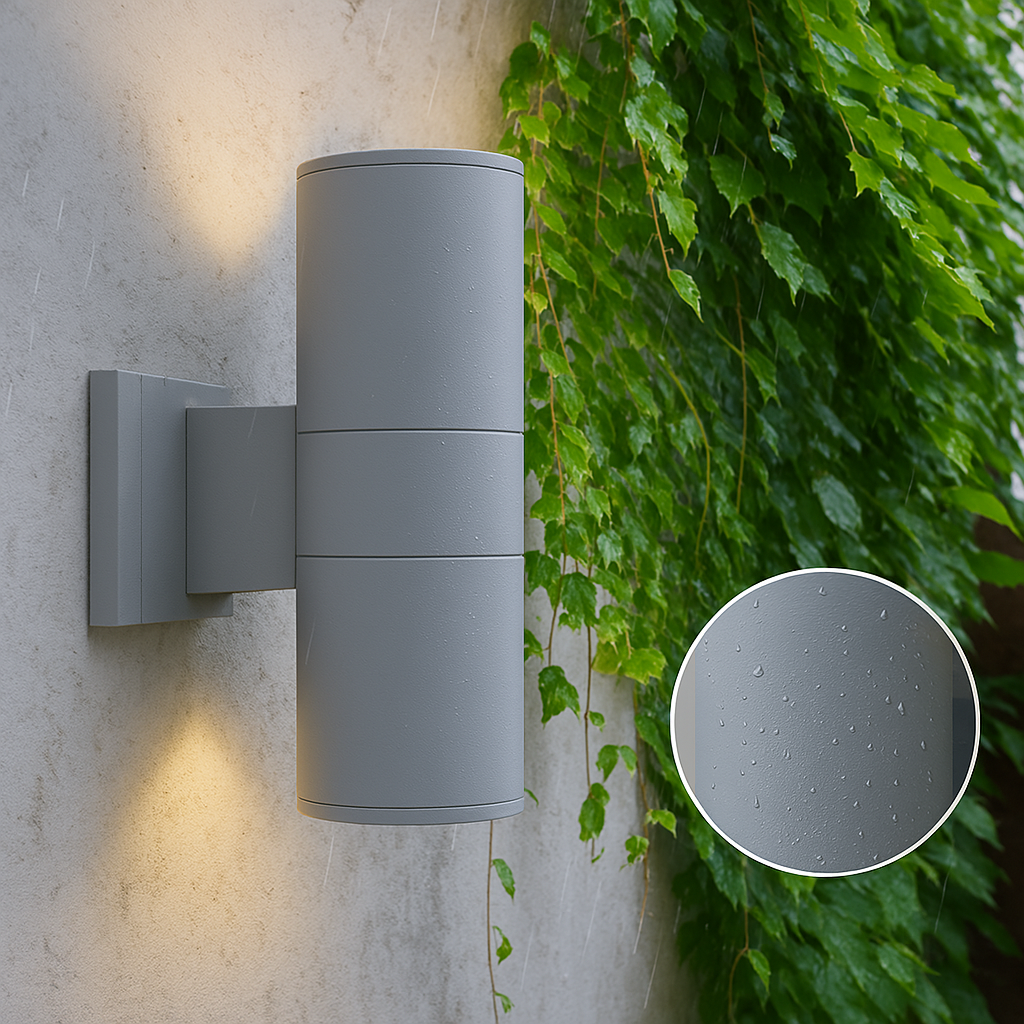Moderne LED-væglampe til udendørs brug, stilren lampe til have, terrasse og indgangsparti