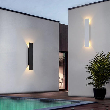 Outdoor LED Wall Light Modern Up Down Glow Fixture for Patios Entrances