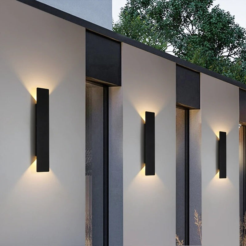 Outdoor LED Wall Light Modern Up Down Glow Fixture for Patios Entrances