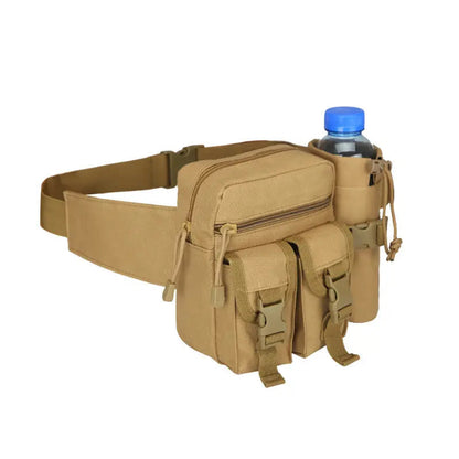 Outdoor Waist Bag Hiking Fanny Pack with Water Bottle Holder Lightweight Travel Belt Bag