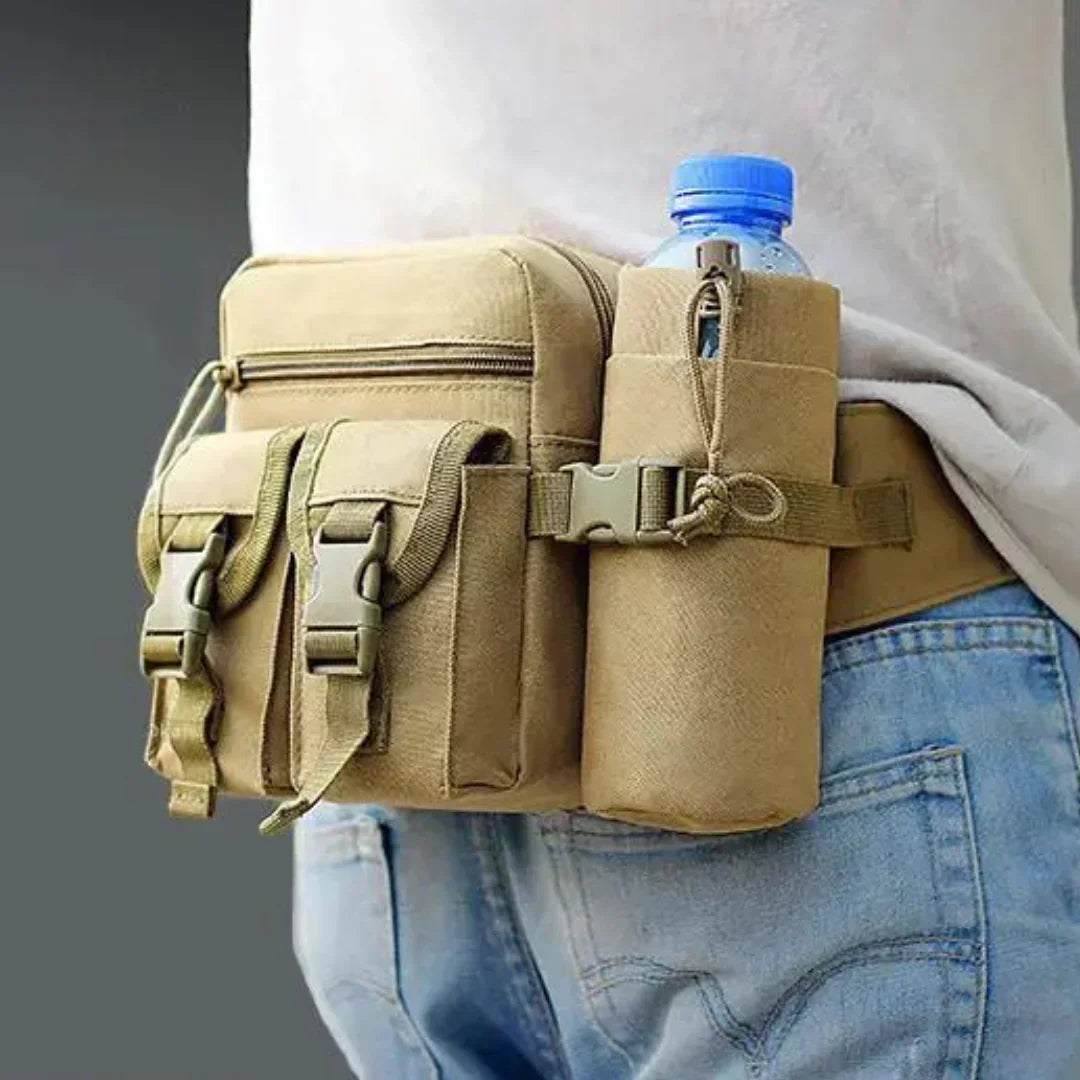 Outdoor Waist Bag Hiking Fanny Pack with Water Bottle Holder Lightweight Travel Belt Bag