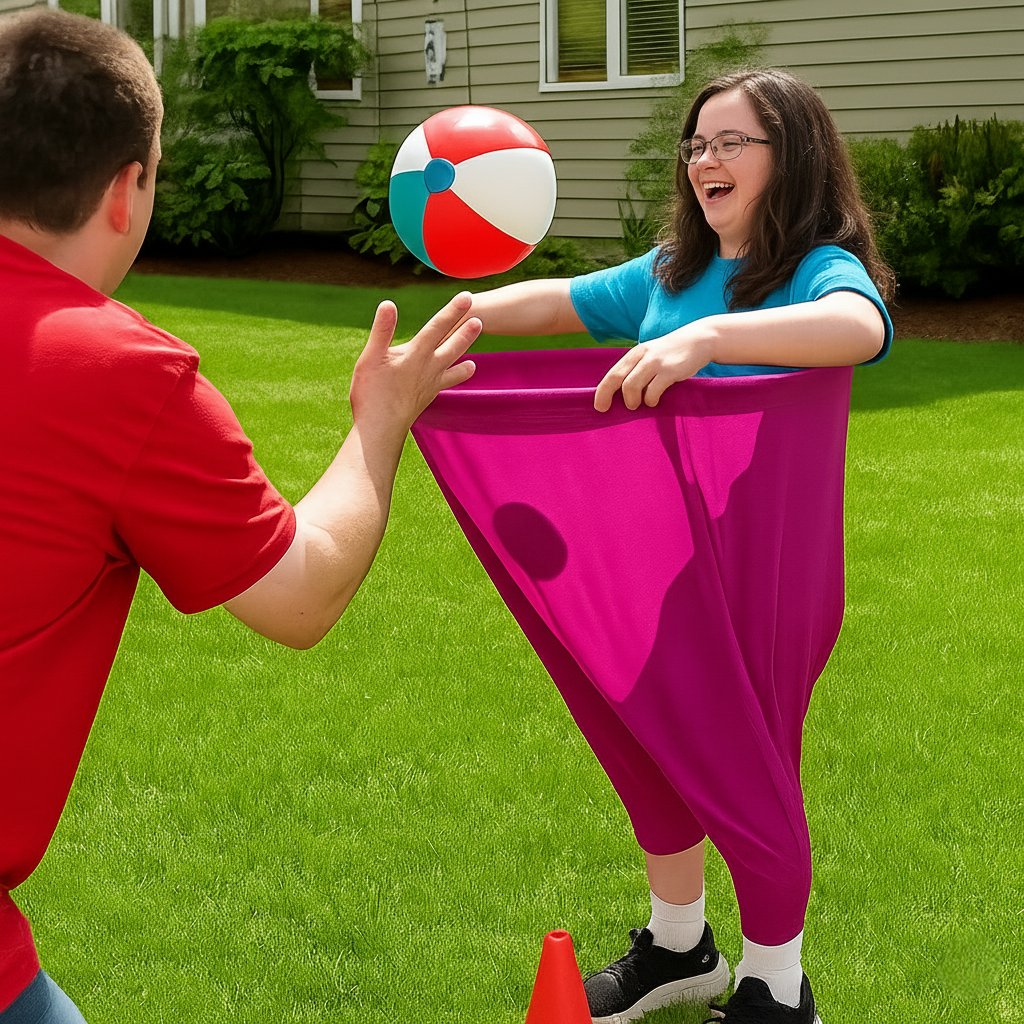 Oversized Trousers Catch Ball Game for Family Outdoor Play