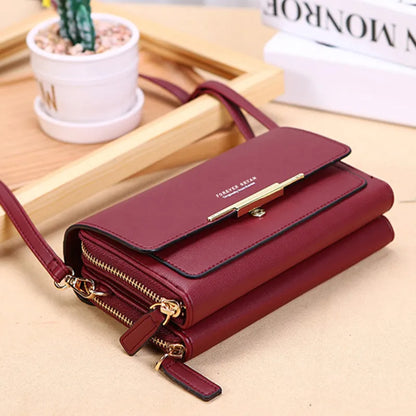 PU Vegan Leather Womens Handbag Soft Flap Design Shoulder Bag