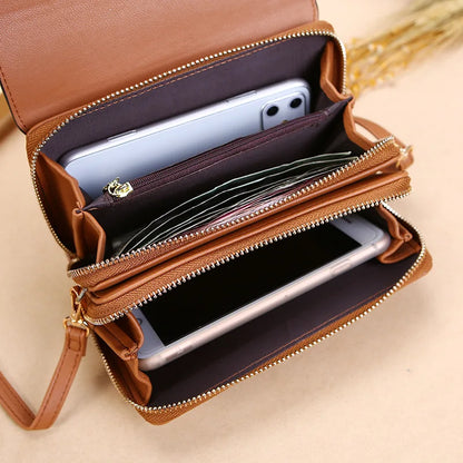 PU Vegan Leather Womens Handbag Soft Flap Design Shoulder Bag