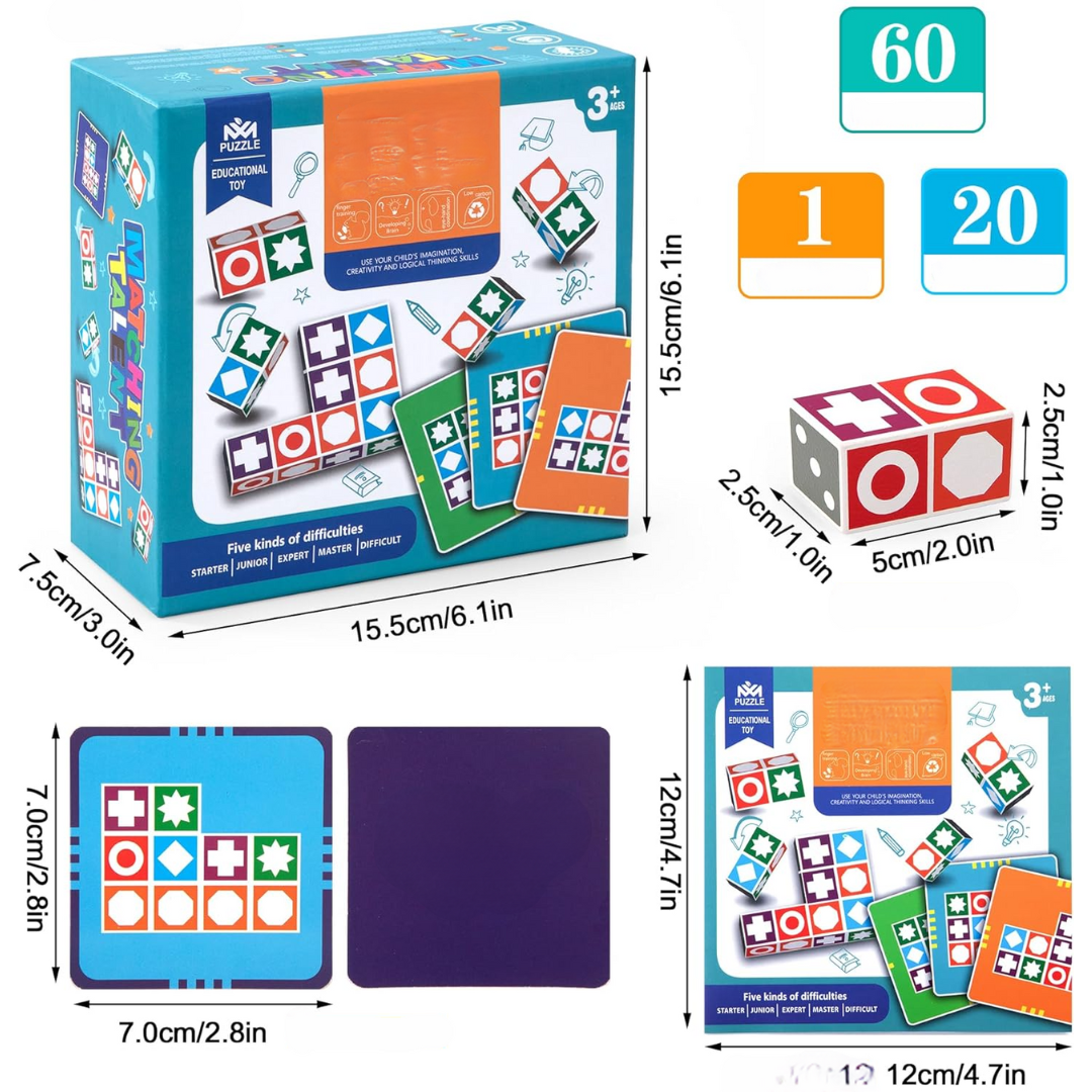Pattern Matching Puzzle Block Game for Brain Training Memory and Cognitive Development