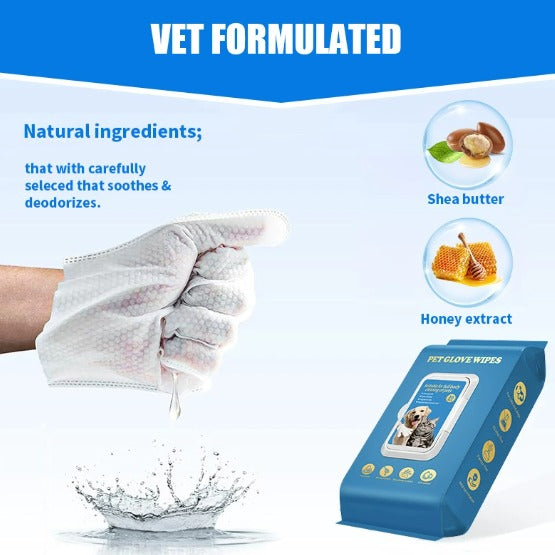 Pet Cleaning Gloves Quick Wipe Care Reusable Hygiene Grooming