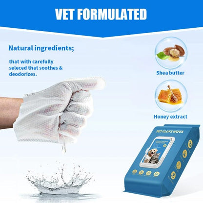 Pet Cleaning Gloves Quick Wipe Care Reusable Hygiene Grooming