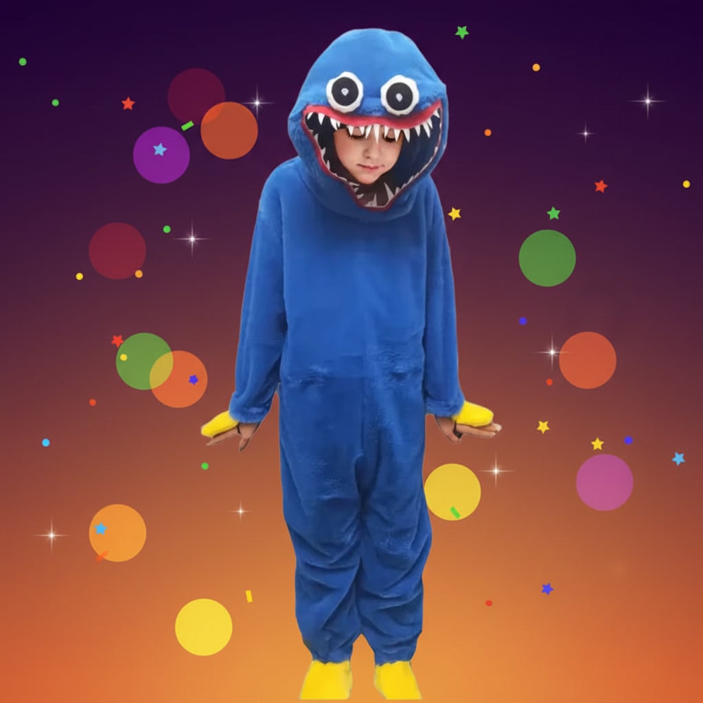 Blød dyre-onesie til børn til halloween, sjov heldækkende udklædning