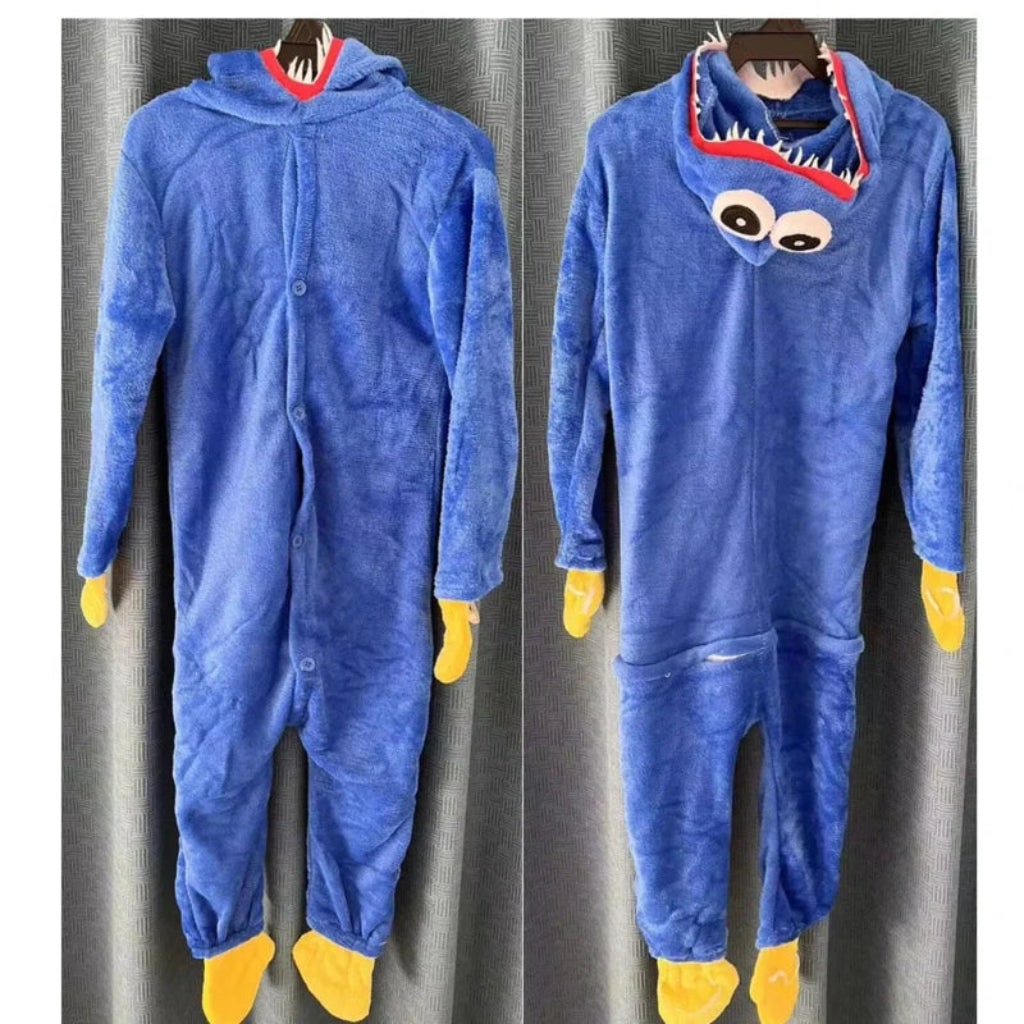 Blød dyre-onesie til børn til halloween, sjov heldækkende udklædning