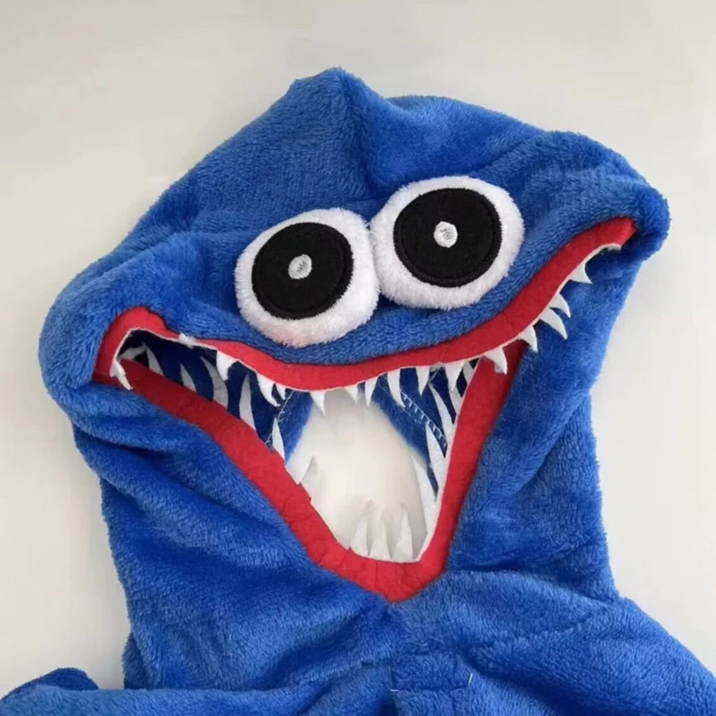 Blød dyre-onesie til børn til halloween, sjov heldækkende udklædning