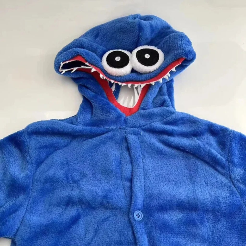 Blød dyre-onesie til børn til halloween, sjov heldækkende udklædning