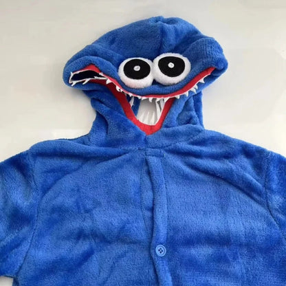 Blød dyre-onesie til børn til halloween, sjov heldækkende udklædning