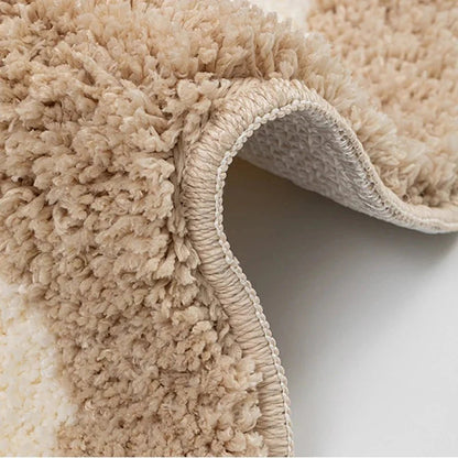 Plush Bathroom Bath Mat Non Slip Absorbent Soft Floor Rug Modern Quilted Design