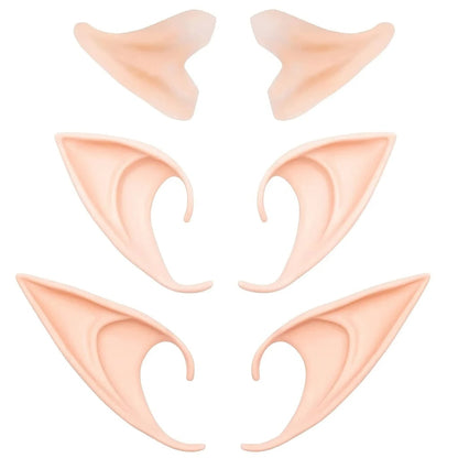 Pointed Elf Ears Halloween Cosplay Fantasy Costume Accessory Set