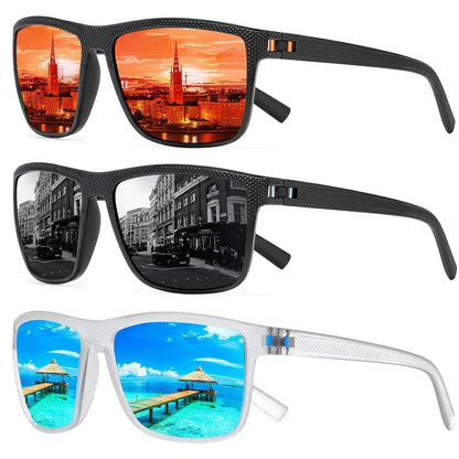 Polarized Sunglasses 3 Pack – UV400 Protection for Outdoor Activities