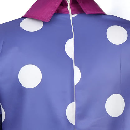 Polka Dot Halloween Cosplay Dress With Pantyhose Wig Option
