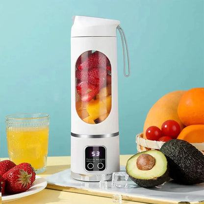Portable Blender Juicer 450ml USB Rechargeable Smoothie Maker with Ice Crushing