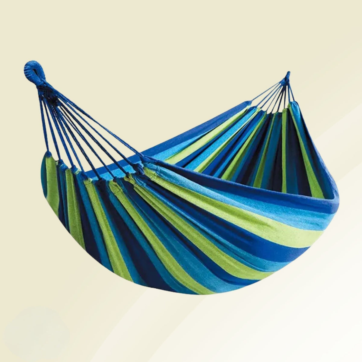 Portable Canvas Mesh Camping Hammock for Outdoor Relaxation