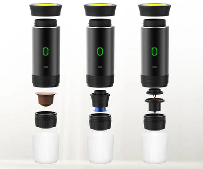 Portable Espresso Coffee Maker Travel Coffee Machine for Ground Coffee and Capsules