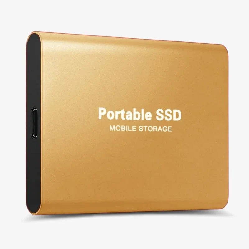 Transportabel ekstern SSD med USB C, højhastighedslager med flere kapacitetsmuligheder
