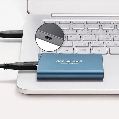 Transportabel ekstern SSD med USB C, højhastighedslager med flere kapacitetsmuligheder
