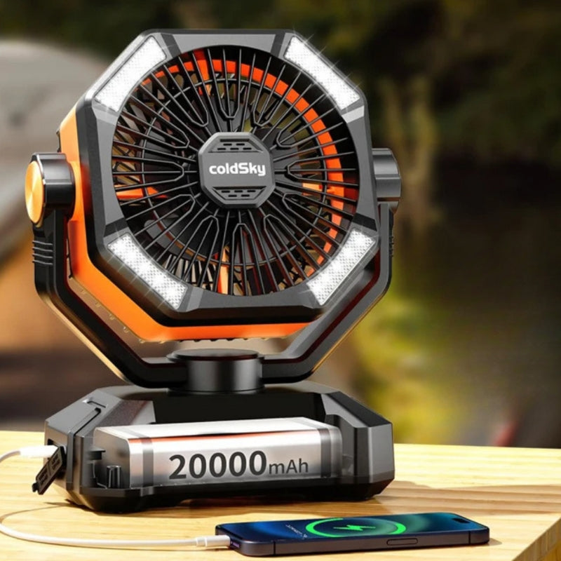 Portable Fan Light Rechargeable Wireless Remote Control