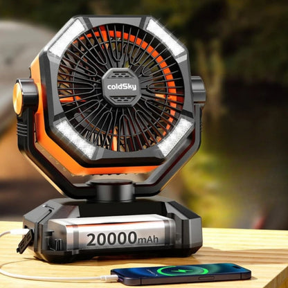Portable Fan Light Rechargeable Wireless Remote Control