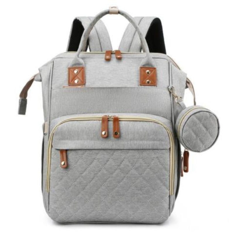 Portable Foldable Baby Diaper Bag Backpack Large Capacity Changing Station with USB Port