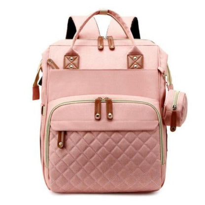Portable Foldable Baby Diaper Bag Backpack Large Capacity Changing Station with USB Port