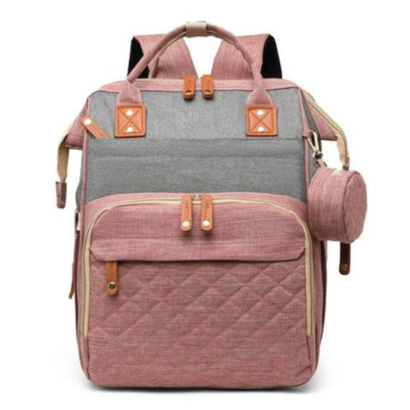 Portable Foldable Baby Diaper Bag Backpack Large Capacity Changing Station with USB Port