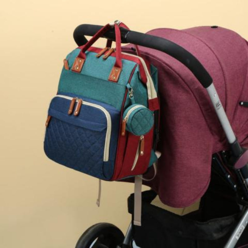 Portable Foldable Baby Diaper Bag Backpack Large Capacity Changing Station with USB Port