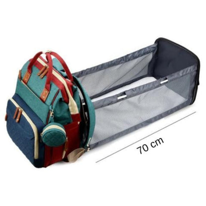 Portable Foldable Baby Diaper Bag Backpack Large Capacity Changing Station with USB Port