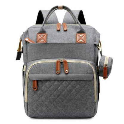 Portable Foldable Baby Diaper Bag Backpack Large Capacity Changing Station with USB Port